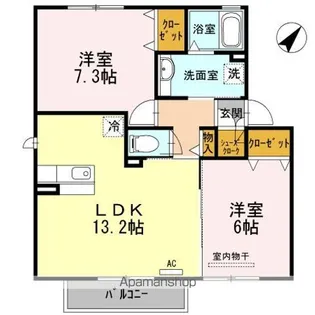 エクセレント E【2階】の間取り