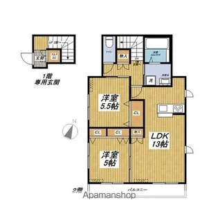 MAISON KAZE【202号室】の間取り