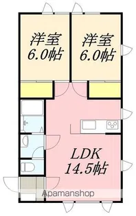 ハイム大和川【203号室】の間取り