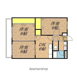 グリーンパークB棟【2B号室】の間取り
