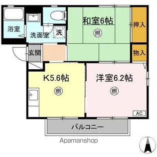 吉ノ前ハイツII【2階】の間取り
