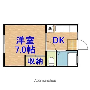 グリーンハイムB棟【104号室】の間取り