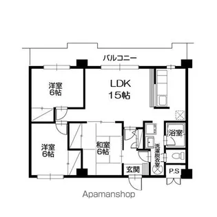 帯広マンション第1【5階】の間取り