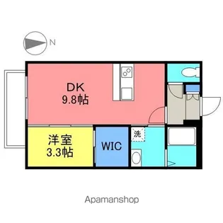 WEST FIELD【102号室】の間取り