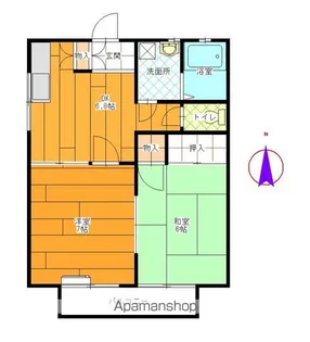 ベルメゾン長田【201号室】の間取り