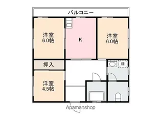 八栗ハイツ【2階】の間取り