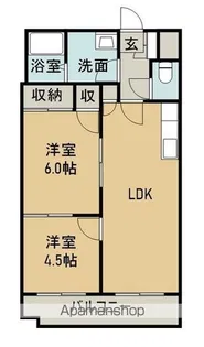 パークハイツ茂木【305号室】の間取り