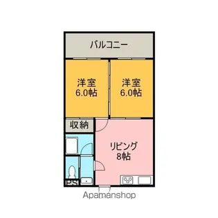 コーポ伊佐【3-C号室】の間取り