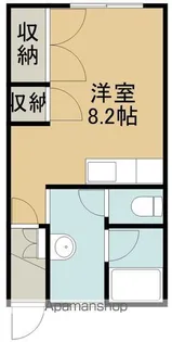 メゾンドフラッシュ富岡【203号室】の間取り