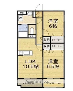 ラフィーネ・アン【105号室】の間取り
