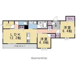 シャーメゾン澤田【2階】の間取り