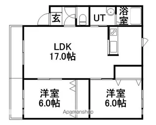 バティール本通Ⅱ【302号室】の間取り