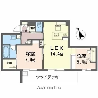 GRAND BLEU DE SASAOKA【1階】の間取り