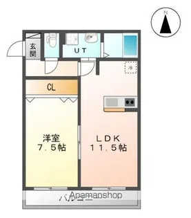 ジュネス山鼻【4階】の間取り