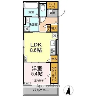 プレタクチュール中根町【3階】の間取り