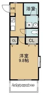 グランドソレーユ稲川【106号室】の間取り