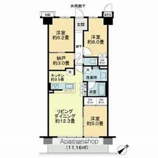 リビオシティ船橋高根台【2階】の間取り