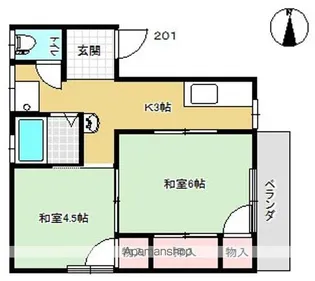 コーポ大成【2階】の間取り