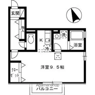 エクレール【102号室】の間取り