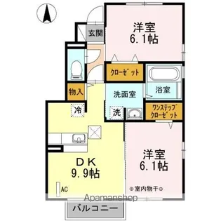 サニー矢倉下 B【1階】の間取り