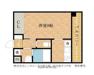 シャルム綾園【2階】の間取り
