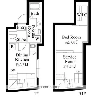 ファーヴァル代々木上原【102号室】の間取り