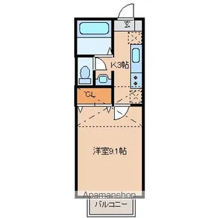 エストメルベーユ荒井壱番館【2階】の間取り