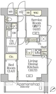 ORSUS清澄白河リバーフロント【2階】の間取り