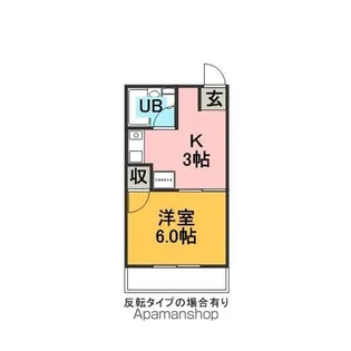 コーポパーシモン【3階】の間取り
