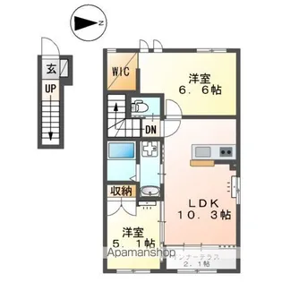 グルーヴィ【2階】の間取り