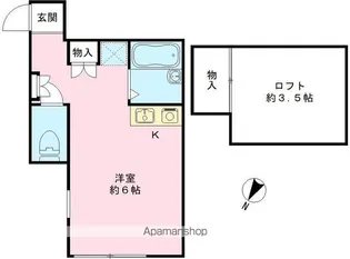 キャッスル青木【102号室号室】の間取り