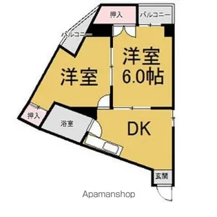 ナビオ覚王山【3B号室】の間取り