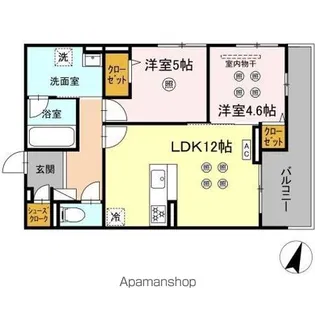 TORISIA STAGE小郡駅南【2階】の間取り