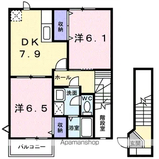 ビイラ・ファインA【2階】の間取り