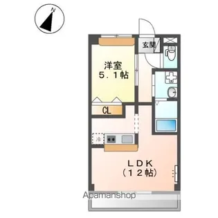エクシードJINⅡ【3階】の間取り