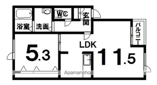 DECO【201号室】の間取り