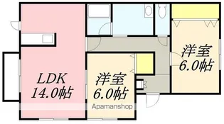 グローリィー志海苔【101号室】の間取り