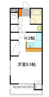 パークハイツⅡ【106号室】の間取り