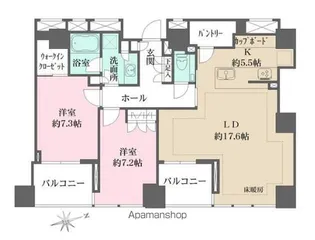 クラッシィタワー新宿御苑【29階】の間取り