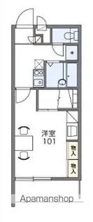 レオパレスアトラス折立Ⅱ【206号室】の間取り