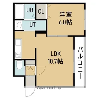 BRILLER五稜郭(ブリエゴリョウカク)【106号室】の間取り