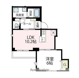 IVORY ALLEY【402号室号室】の間取り
