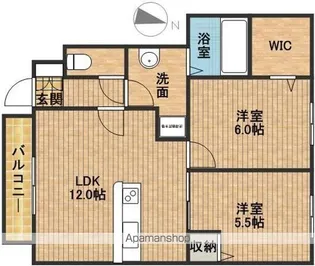 レセンテ B【1階】の間取り