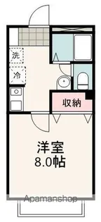 グリーンビーンズ【105号室】の間取り