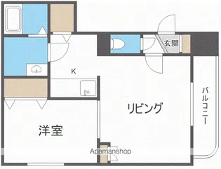 ベルナーヒルズ厚別【4階】の間取り