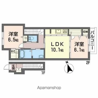 KYANOS(キュアノス)【2階】の間取り
