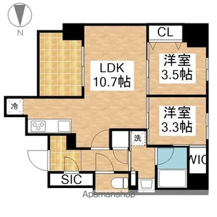 プレサンス ロジェ 大須 白川公園【11階】の間取り