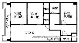 リアライズ若鶴(旧アスピア若鶴)【602号室】の間取り