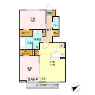 メゾン・フォンテーヌ【1階】の間取り