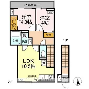 セレスティア小金井中町【2階】の間取り